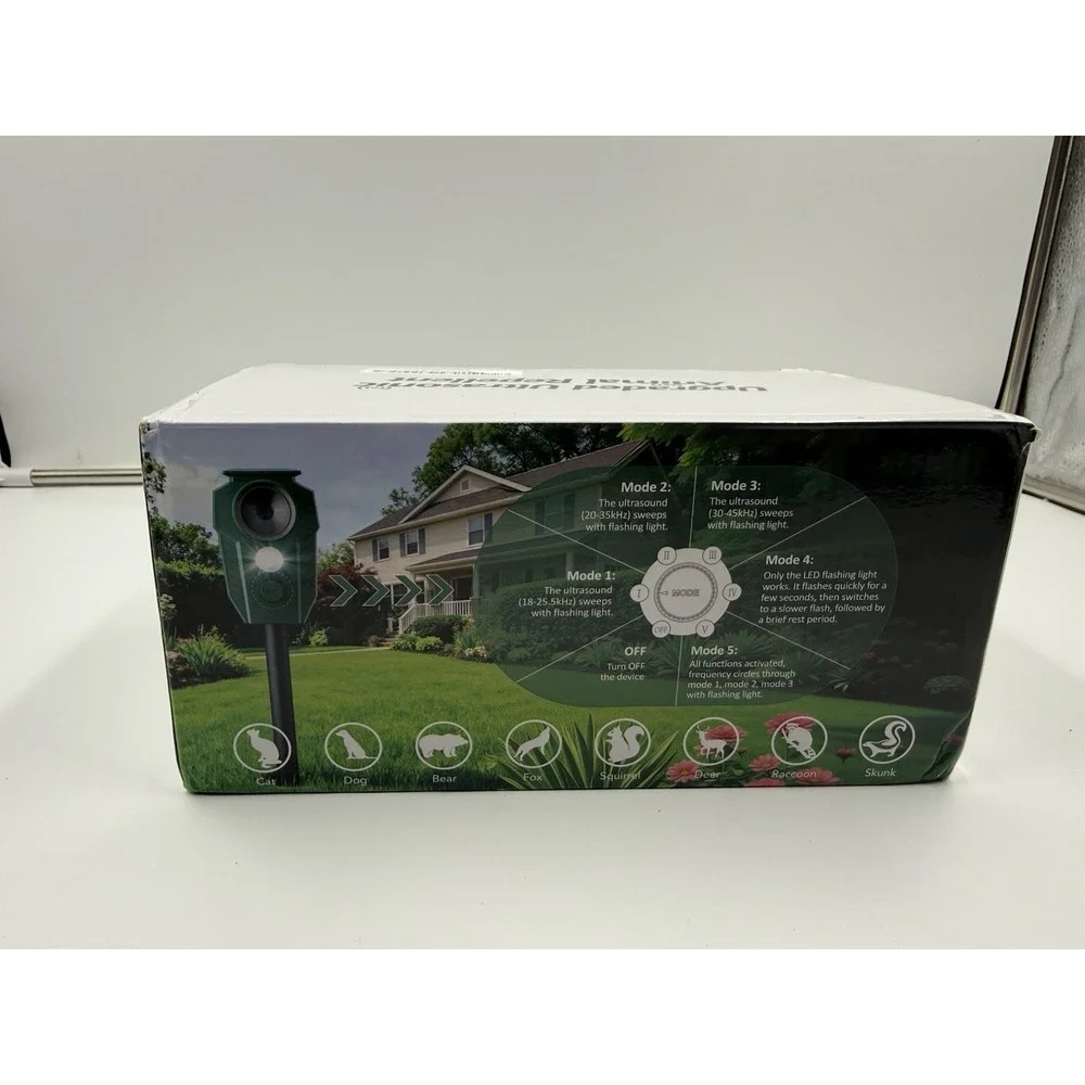 solar ultrasonic animal repellers outdoor With Motion Sensor‎ & LED Lights